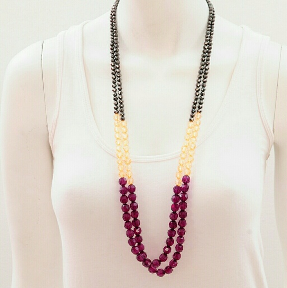 BEADED LIGHT WEIGHT NECKLACE - Picture 1 of 3